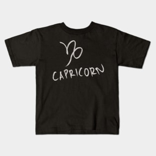 Hand Drawn Capricorn Zodiac Signs Kids T-Shirt